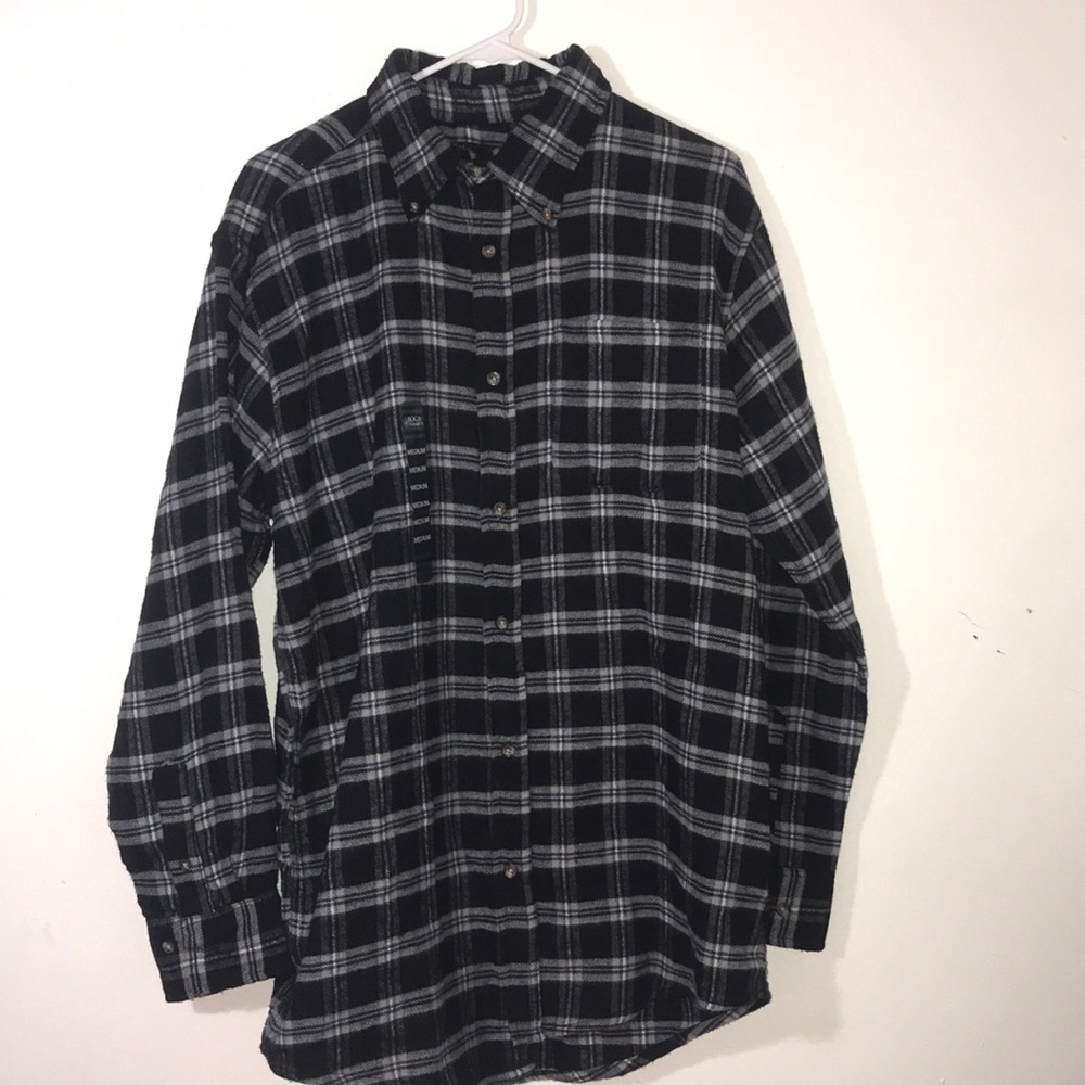 Boca Classics long sleeve plaid shirt. NWT.
